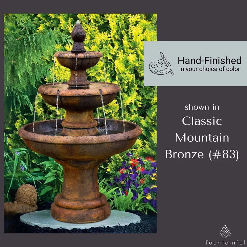 Picasso 3-Tier Concrete Fountain - Massarellis #3627