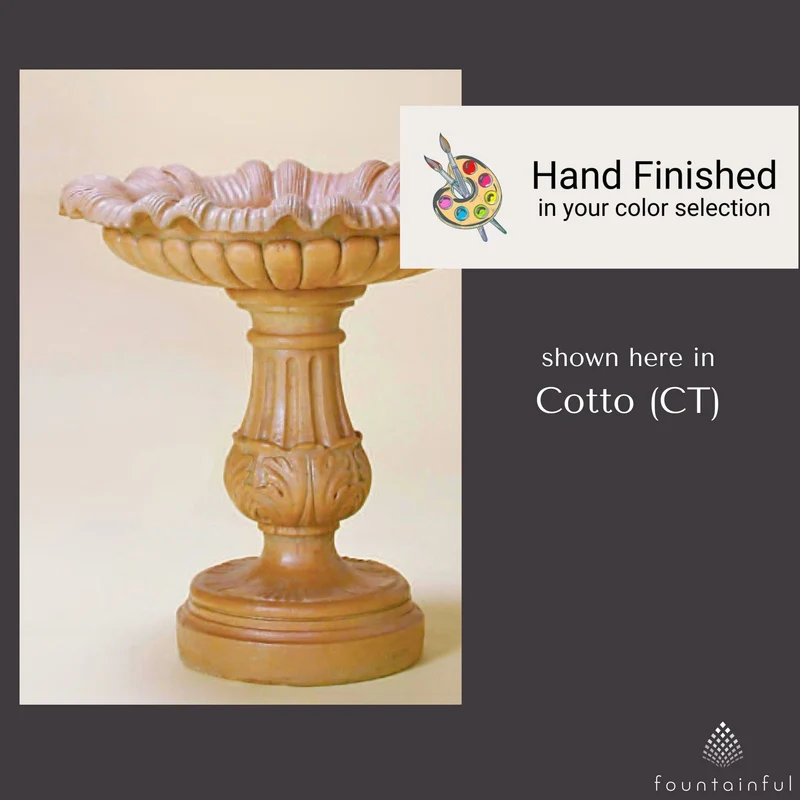 The Corsica Concrete Bird Bath - Giannini #2151