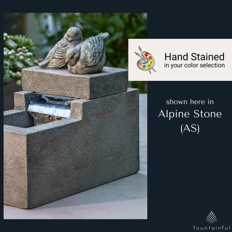 Mini Element Bird Concrete Fountain - Campania #FT252