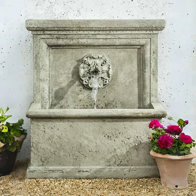St. Aubin Concrete Wall Fountain - Campania #FT218