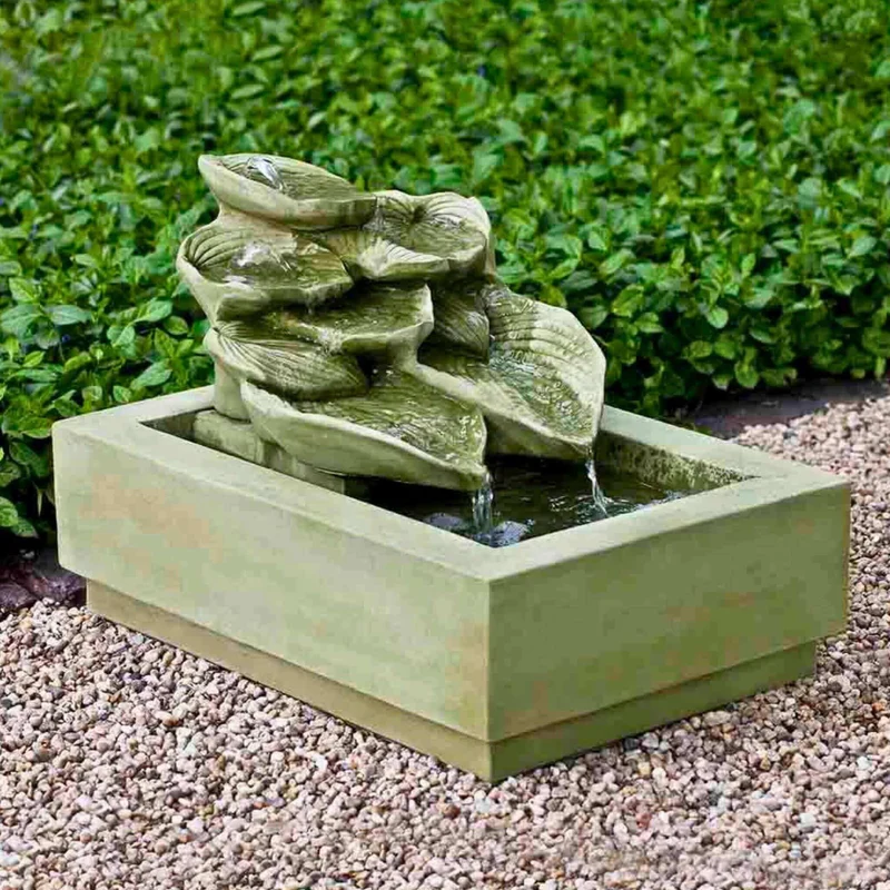 Cascading Hosta Concrete Fountain - Campania #FT229