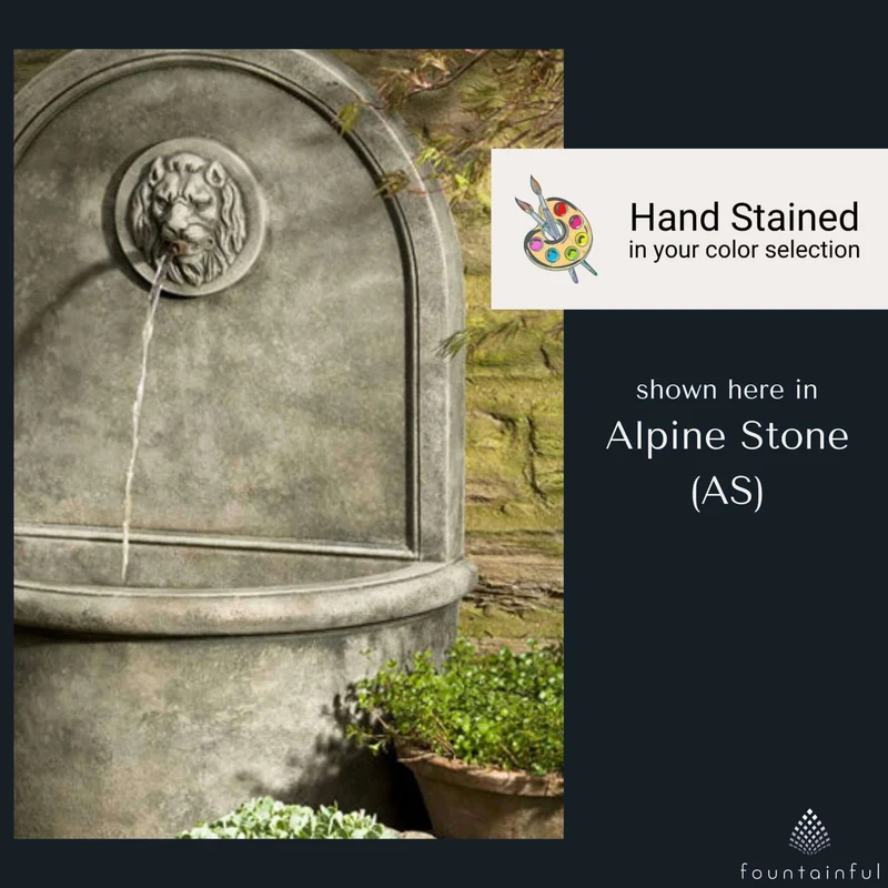 Lion Concrete Wall Fountain - Campania #FT165