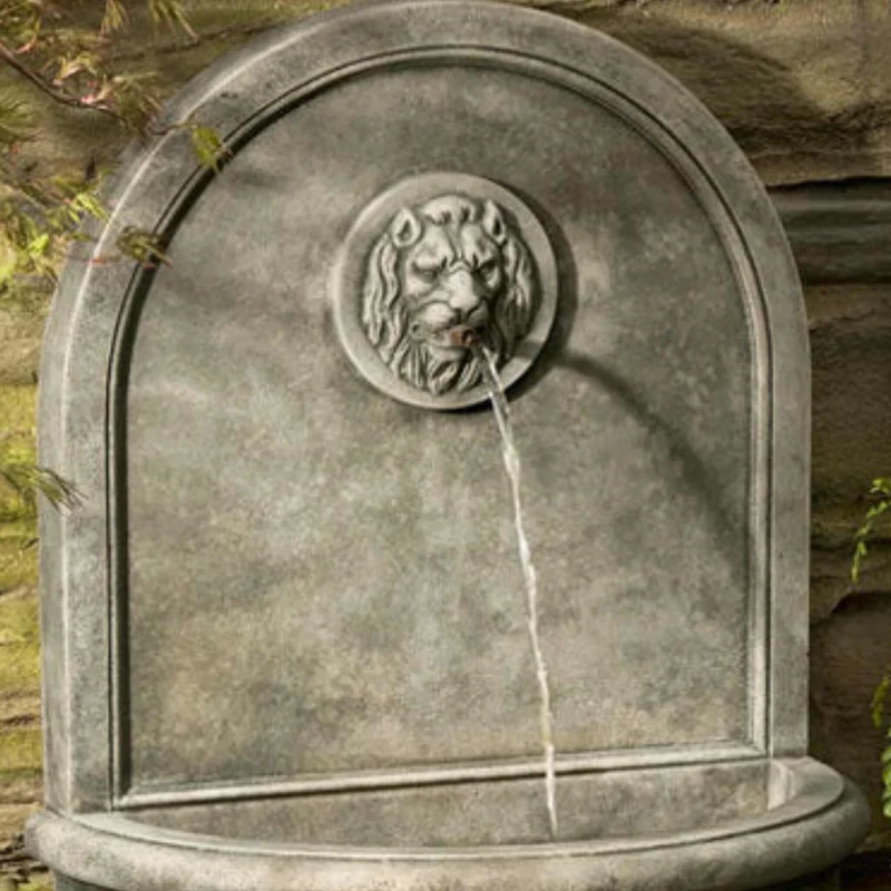 Lion Concrete Wall Fountain - Campania #FT165
