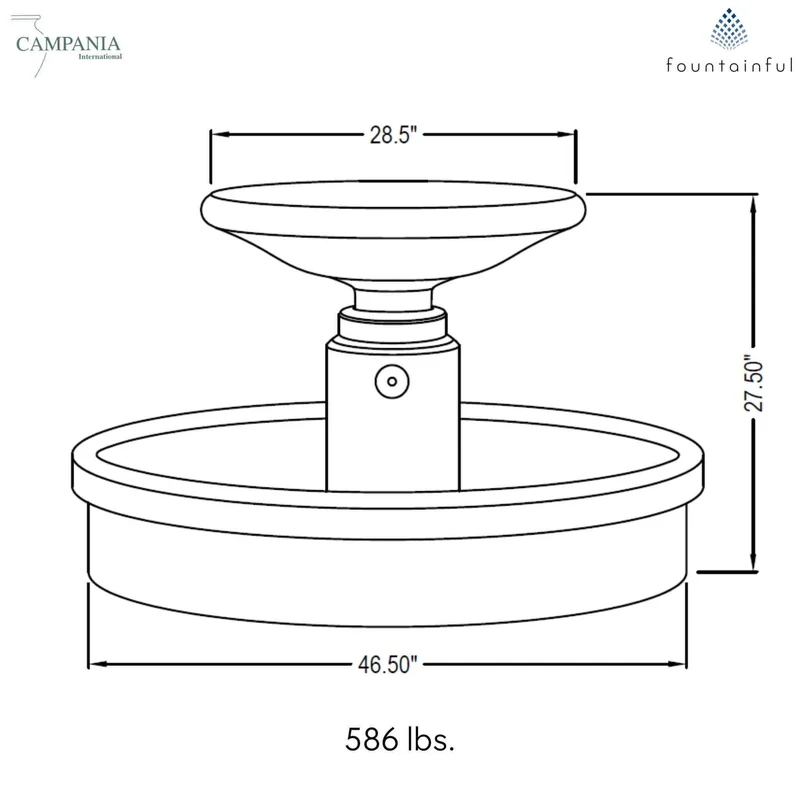 Esplanade Concrete Fountain - Campania #FT79