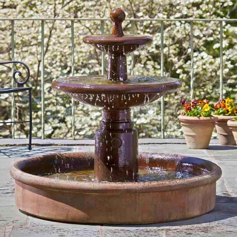 Esplanade 2-Tier Concrete Fountain - Campania #FT78