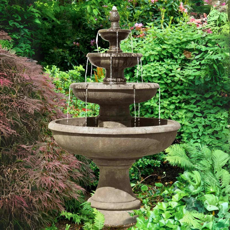 Picasso 4-Tier Concrete Fountain - Massarellis #3857