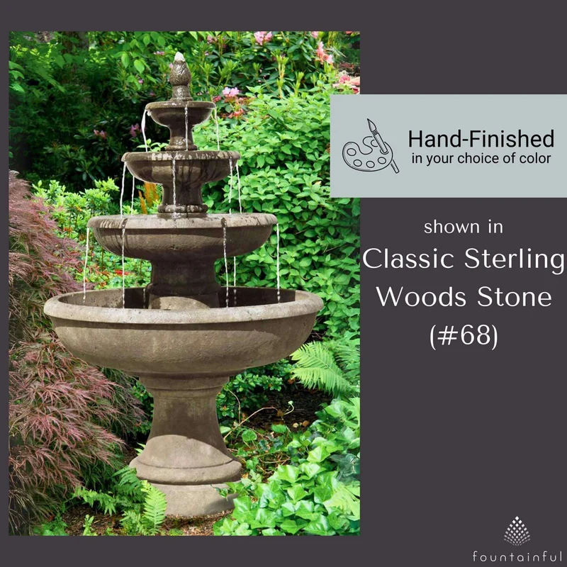 Picasso 4-Tier Concrete Fountain - Massarellis #3857