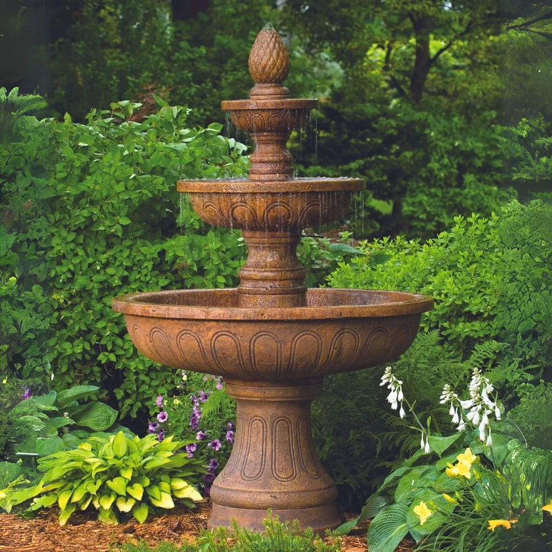 Pavasa 3-Tier Concrete Fountain - Massarellis #3695