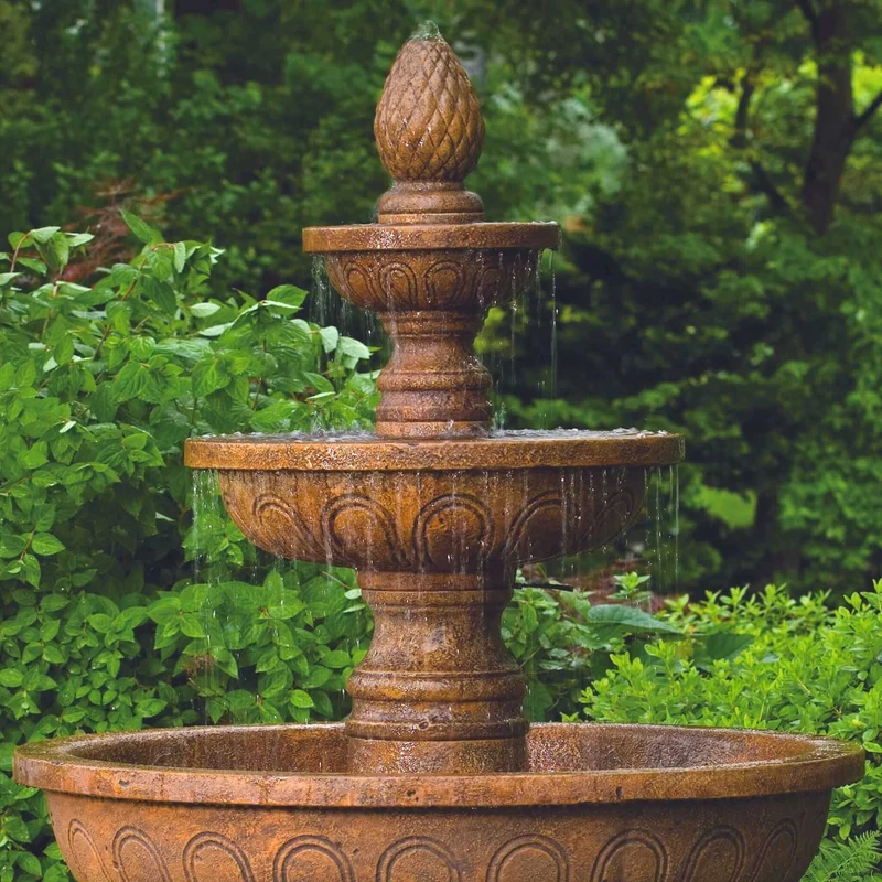 Pavasa 3-Tier Concrete Fountain - Massarellis #3695