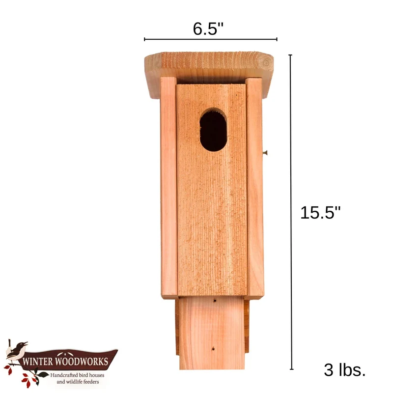 Bluebird House/Nesting Box - Cedar Wood | Winter Woodworks