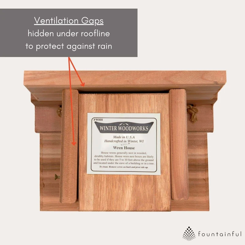 Wren Hanging Birdhouse - Cedar Wood | Winter Woodworks