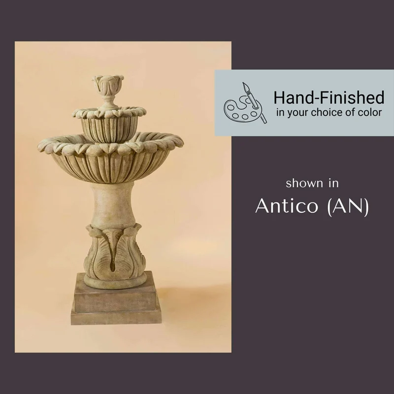 Calanthia Short Concrete Fountain - Giannini #1684