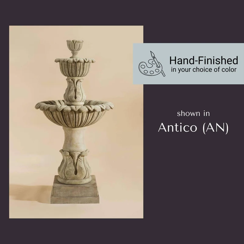 Calanthia 2-Tier Concrete Fountain - Giannini #1683