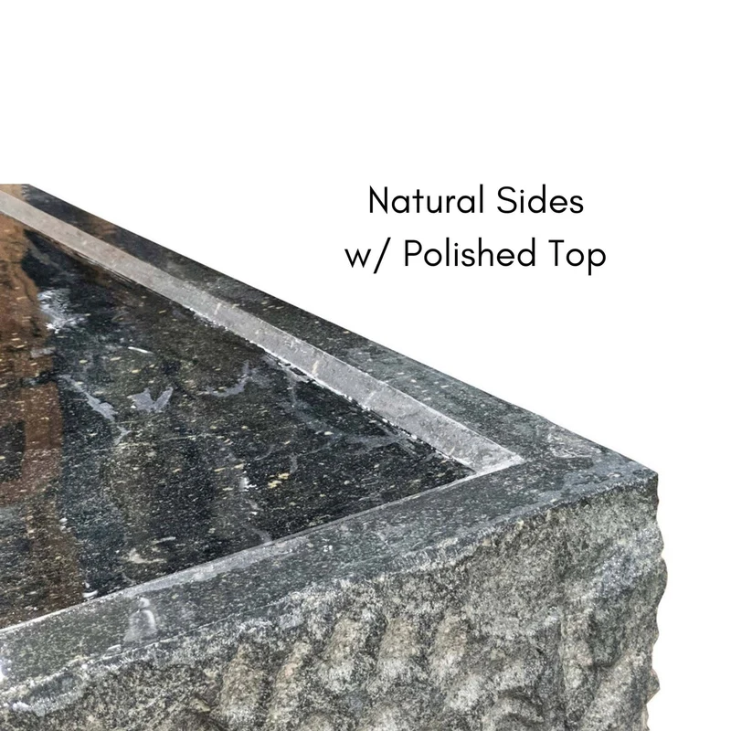 Basalt "Yoshida" Square Fountain & Pooling Block - Complete Kit - Blue Thumb