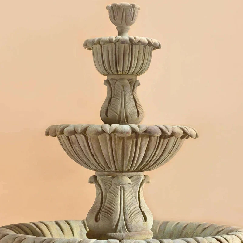Calanthia 3-Tier Concrete Fountain - Giannini #1679
