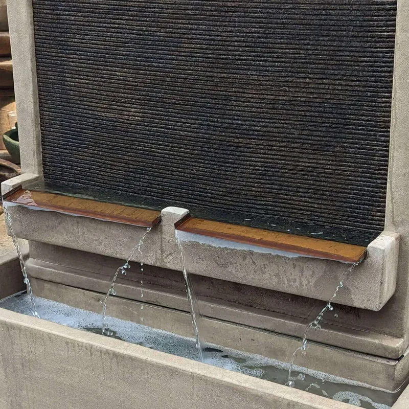 Double Brentwood Concrete Wall Fountain - Giannini #1771
