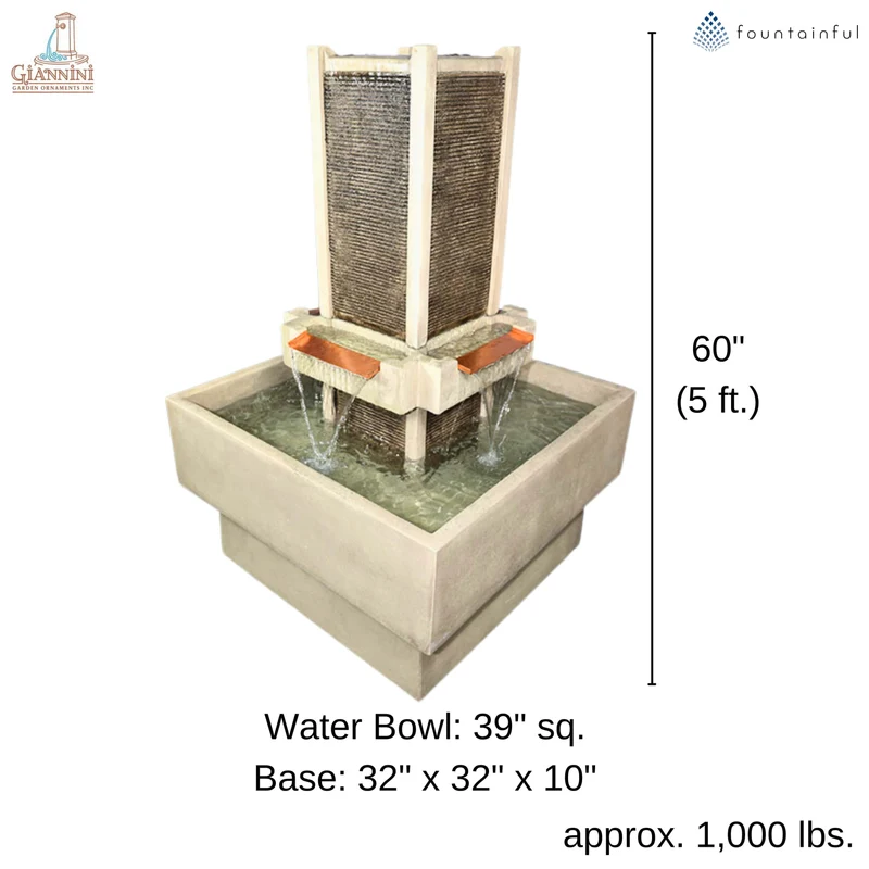Brentwood Courtyard Concrete Fountain - Giannini #1773