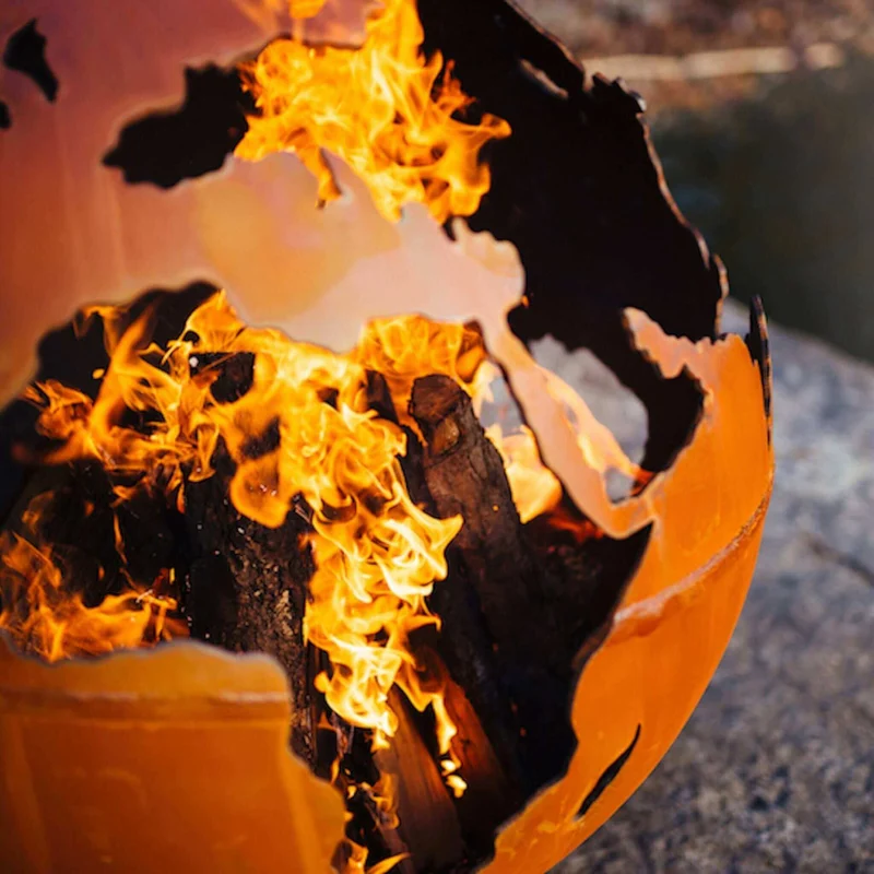 Third Rock Gas Fire Pit in Steel - Fire Pit Art