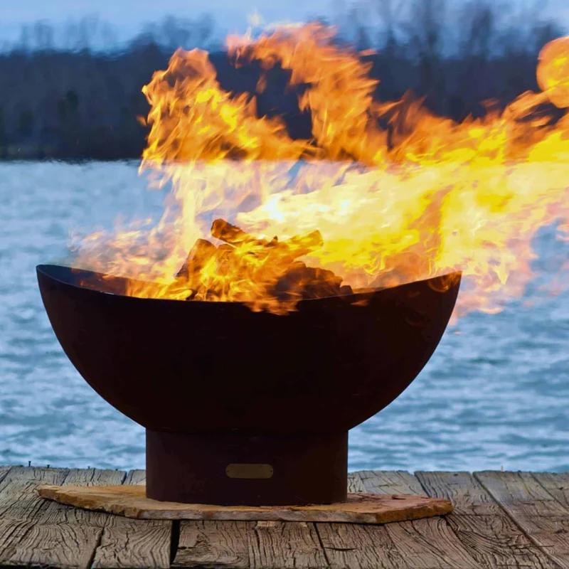 Scallop/Tidal Gas Fire Pit in Steel - Fire Pit Art