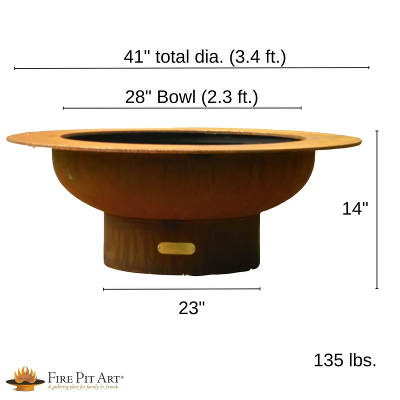 Saturn Gas Fire Pit in Steel - Fire Pit Art