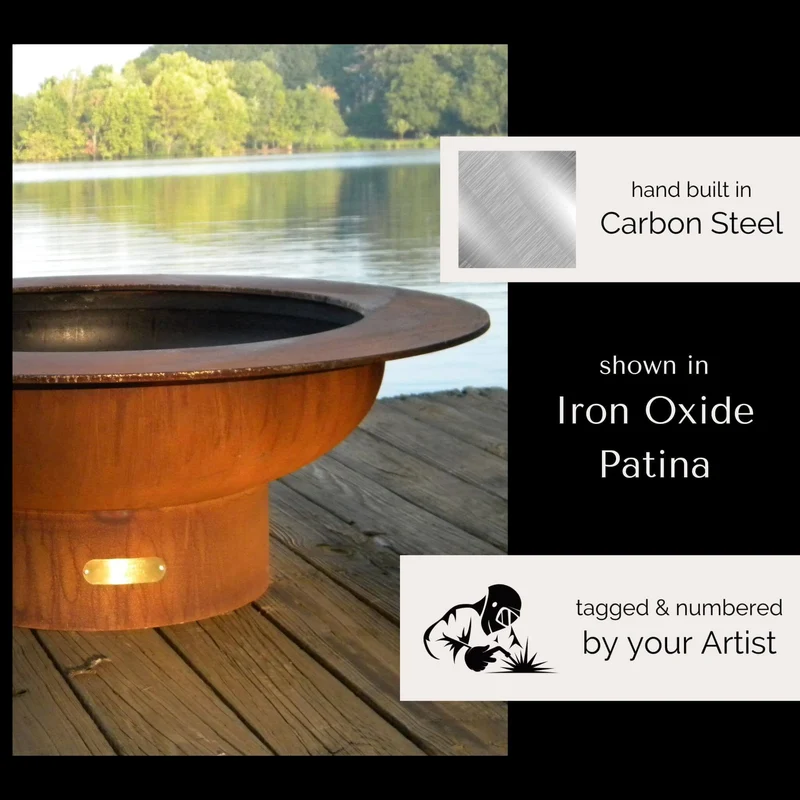 Saturn Gas Fire Pit in Steel - Fire Pit Art