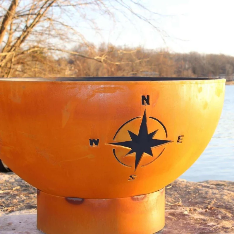 Navigator Gas Fire Pit in Steel - Fire Pit Art