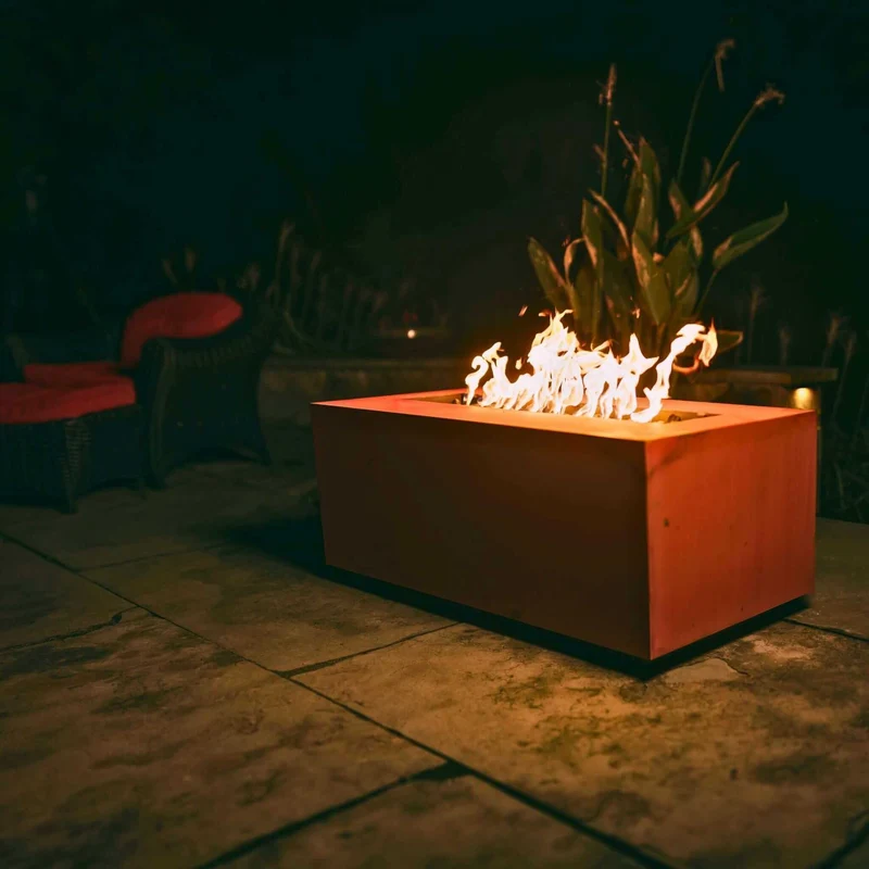 Linear Series Gas Fire Pit in Steel - Fire Pit Art
