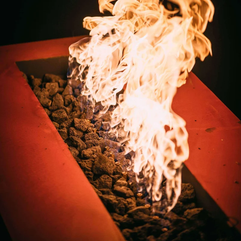 Linear Series Gas Fire Pit in Steel - Fire Pit Art