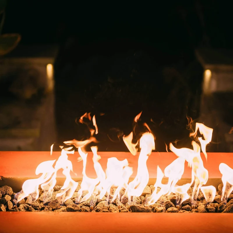 Linear Series Gas Fire Pit in Steel - Fire Pit Art