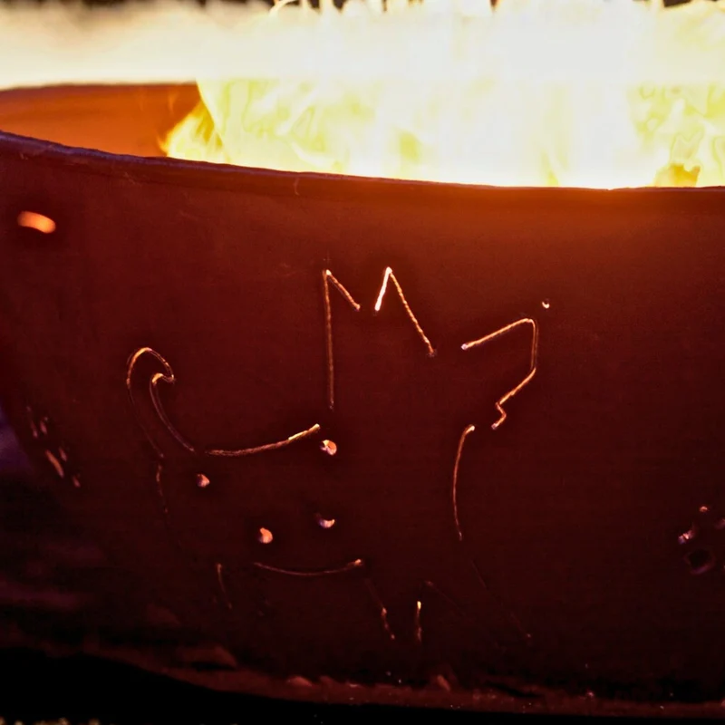 Funky Dog Wood Burning Fire Pit in Steel - Fire Pit Art