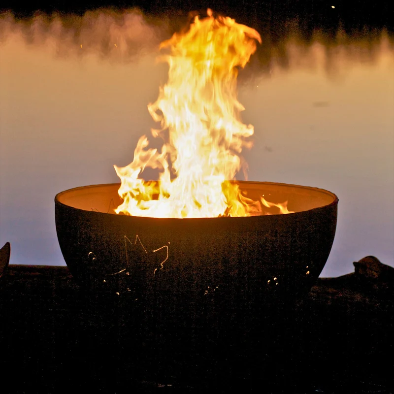 Funky Dog Wood Burning Fire Pit in Steel - Fire Pit Art