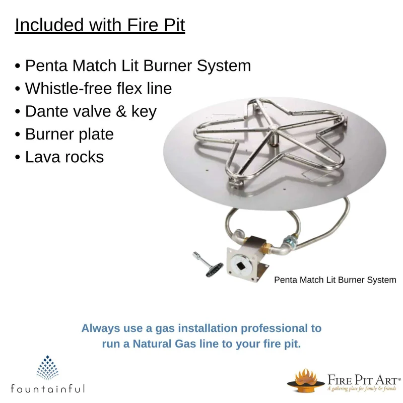 Fleur de Lis Gas Fire Pit in Steel - Fire Pit Art