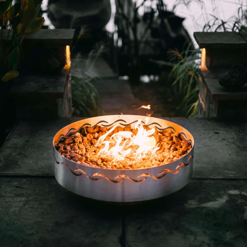 Fire Surfer Portable Gas Fire Pit in Steel - Fire Pit Art