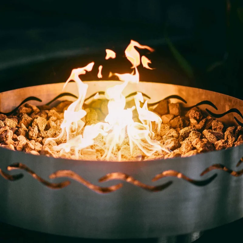 Fire Surfer Portable Gas Fire Pit in Steel - Fire Pit Art