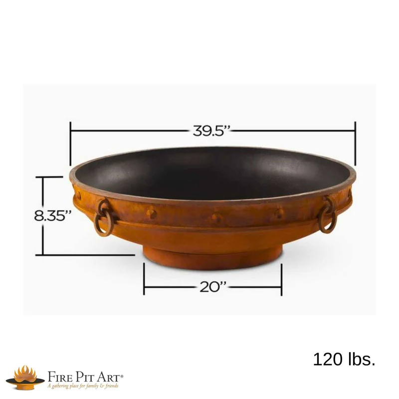 Emperor Gas Fire Pit in Steel - Fire Pit Art