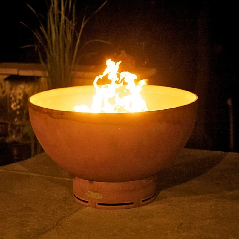 Crater Gas Fire Pit in Steel - Fire Pit Art