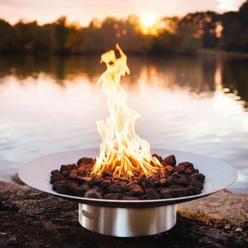 Bella Vita Series Gas Fire Pit in Steel - Fire Pit Art