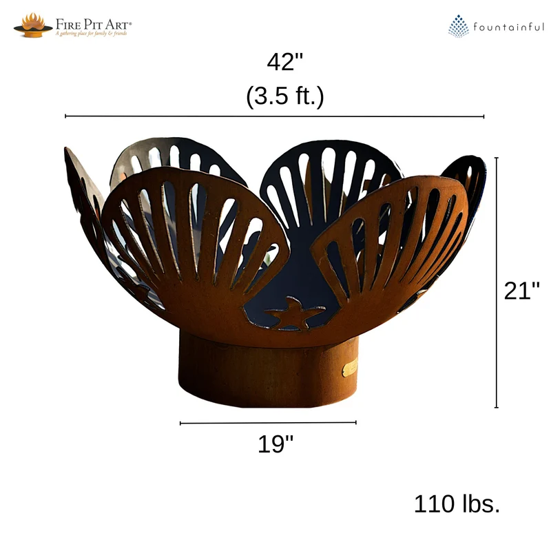 Barefoot Beach Wood Burning Fire Pit in Steel - Fire Pit Art