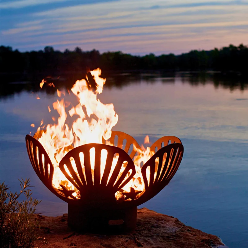 Barefoot Beach Gas Fire Pit in Steel - Fire Pit Art