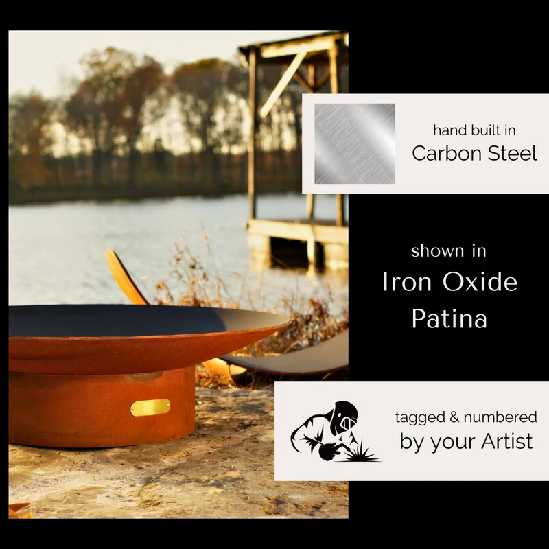 Asia Series Wok-Style Gas Fire Pit in Steel - Fire Pit Art