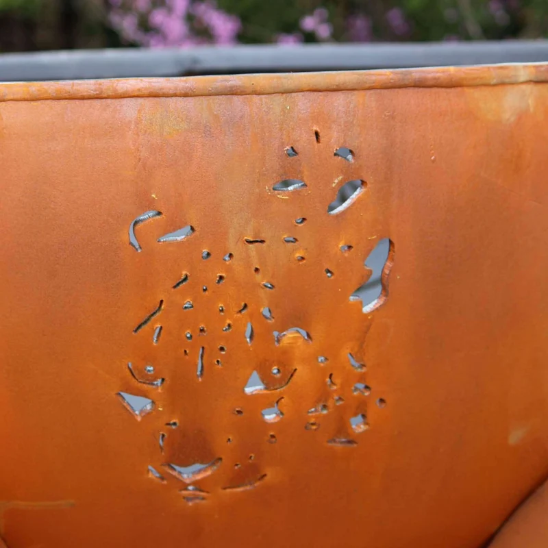 Africa's Big Five Gas Fire Pit in Steel - Fire Pit Art