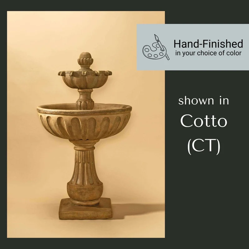 Valeria 2-Tier Concrete Fountain - Giannini #1626