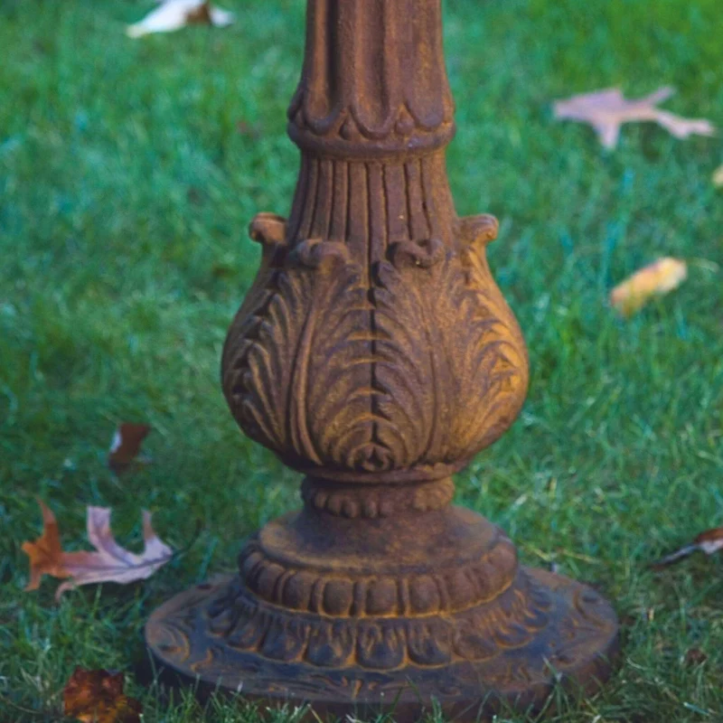 Victorian Fern Leaf Concrete Bird Bath - Massarellis #9703
