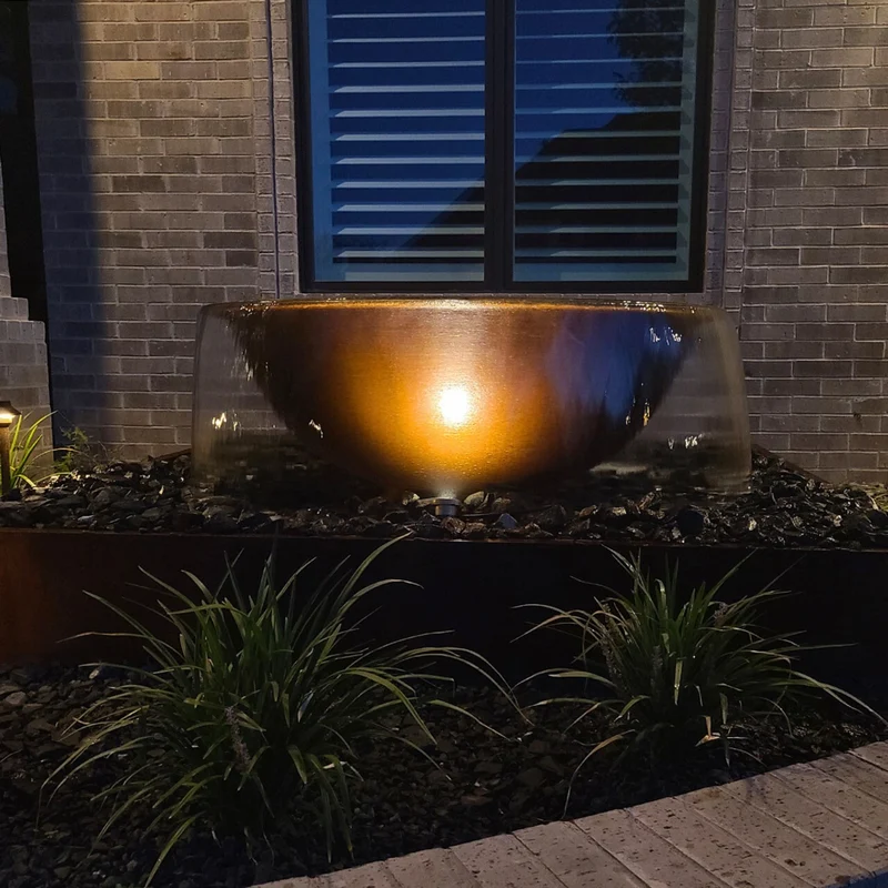 Cast Iron Sugar Kettle Water Fountain - Blue Thumb