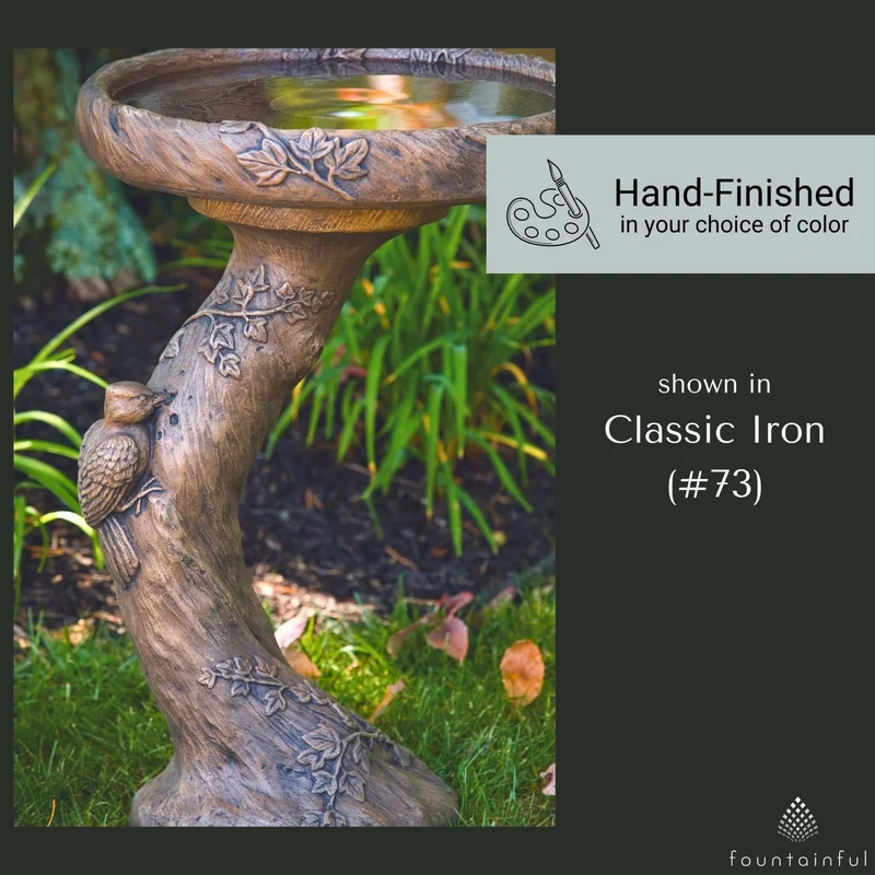 Woodscape Concrete Bird Bath - Massarellis #9125