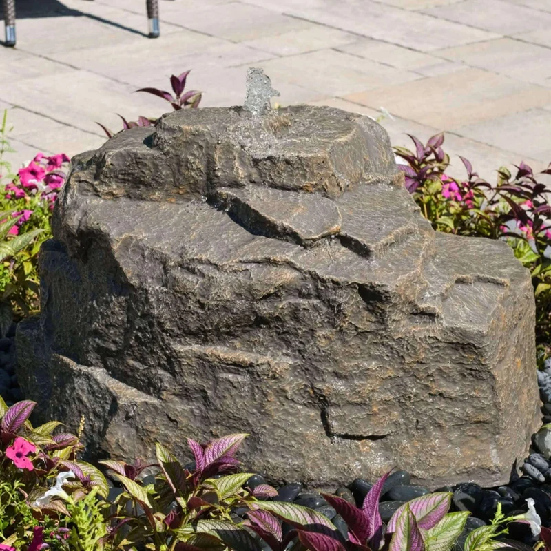 Mountain Spring GFRC Boulder Fountain - Complete Kit - Blue Thumb