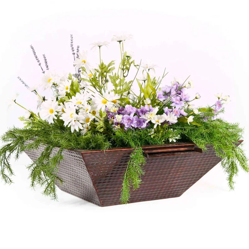 Maya Copper Planter & Water Bowl - The Outdoor Plus