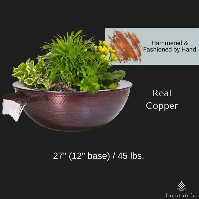 Sedona Copper Planter & Water Bowl - The Outdoor Plus