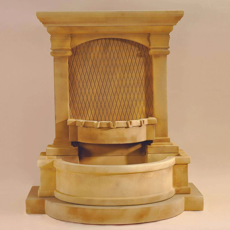 Savona Diamond Wall of Water Concrete Wall Fountain - Giannini #1549