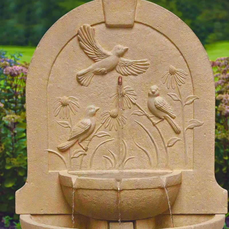 Laveen Arch Bird Concrete Wall Fountain - Massarellis #3808